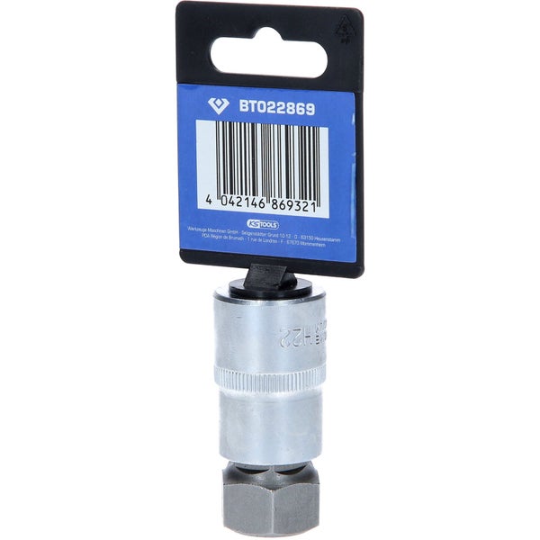 BRILLIANT TOOLS 1/2 Innensechskant Bit-Stecknuss 55 mm lang 22 mm - BT022869