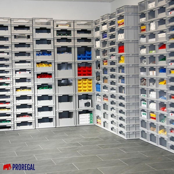 PROREGAL Eurobox NextGen Insight HxBxT 22 x 30 x 40 cm 20 Liter Seite Offen Eurobehälter Transportbox