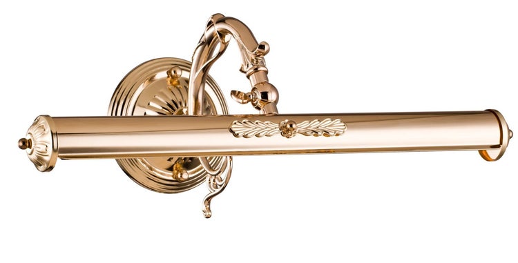 Goldfarbene Bilderleuchte zur Wandmontage