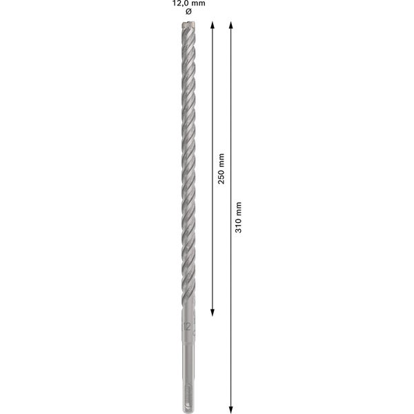Steinbohrer mit 12 Millimeter Durchmesser und 310 Millimeter Länge