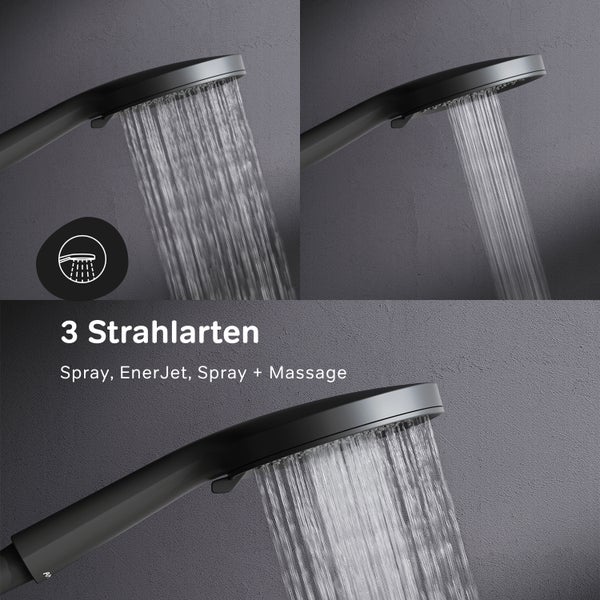 AM.PM Duschsäule inkl. Thermostat X-Joy F07XA422 Schwarz matt