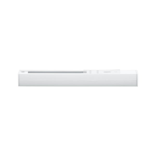 Weiße, rechteckige LED Unterbauleuchte aus Kunststoff für die Montage unter Schränken.
