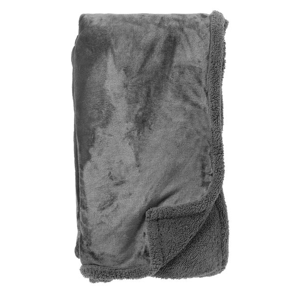 STANLEY - Wohndecke 150x200 cm - fleece - Charcoal Gray - anthrazit