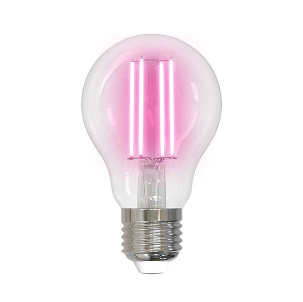 LED-Filament-Leuchtmittel in Birnenform mit E27 Sockel aus Glas in Rosa