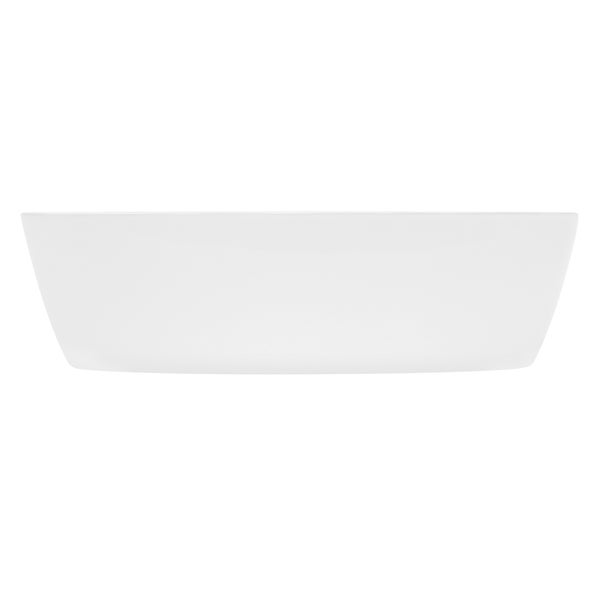 ECD Germany Waschbecken Waschtisch 505 x 385 x 135 mm aus Keramik Weiß Aufsatzbecken Aufsatzwaschbecken Handwaschbecken Aufsatzwaschtisch Spülbecken Becken Wasserfall Waschschale Waschschüssel