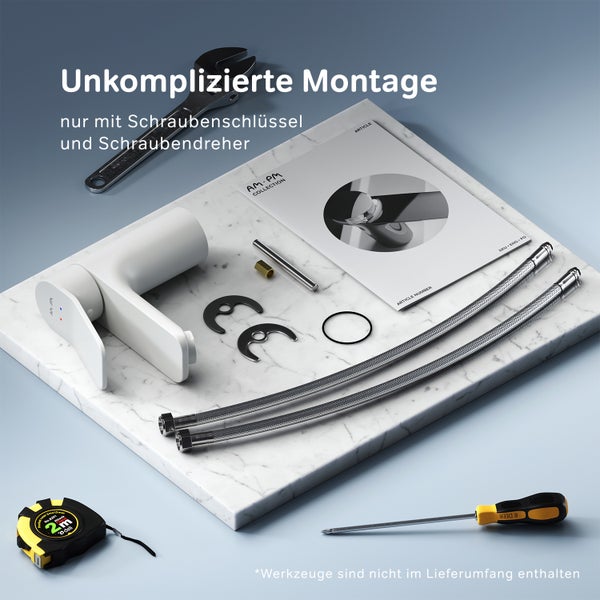AM.PM Waschtischarmatur mit Einhebelmischer FXA02133 X-Joy Weiß matt
