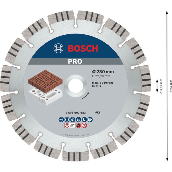 Bosch PRO Abrasive Diamanttrennscheibe 230 x 22,23 mm - 2608602683