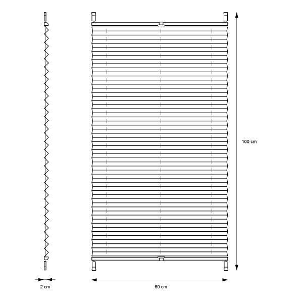 ECD Germany Plissee Klemmfix ohne Bohren 60 x 100 cm Petrol Blickdicht Sonnen- und Sichtschutz Faltrollo Jalousie mit Klemmträger für Fenster & Tür EasyFix Plisseerollo Lichtdurchlässig Fensterrollo