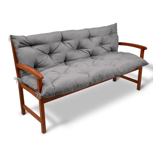Beautissu Flair BR Bankauflage 150x50cm Hellgrau