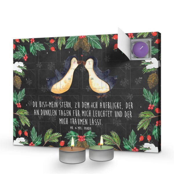 Mr. & Mrs. Panda Duftkerzen Adventskalender Pinguin Liebe - Schwarz