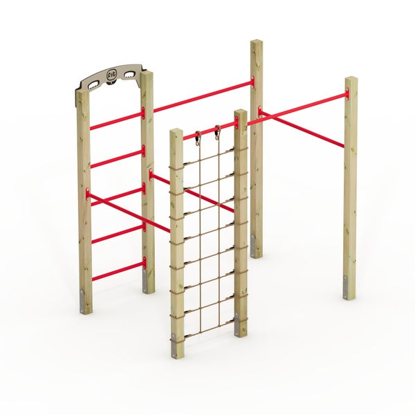 WICKEY FIT Base 625 – Outdoor-Fitnessgerät – rot