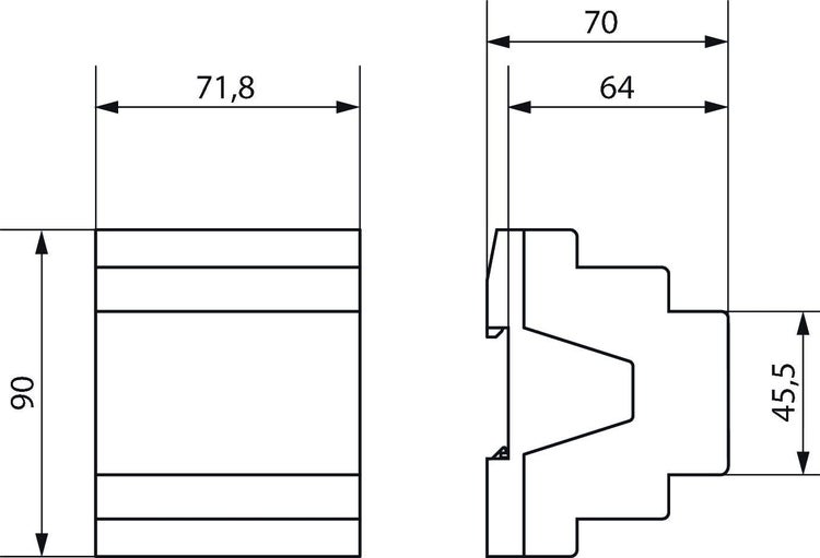 Theben 4930270 DMG 2 T KNX 2-fach Universal Dimmaktor Grundmodul der MIX2 Serie I 2 Kanäle I Dimmbereich 0-100% I Optimal für LED bis 400 W I DIN-Schiene I Hutschiene I 4 TE
