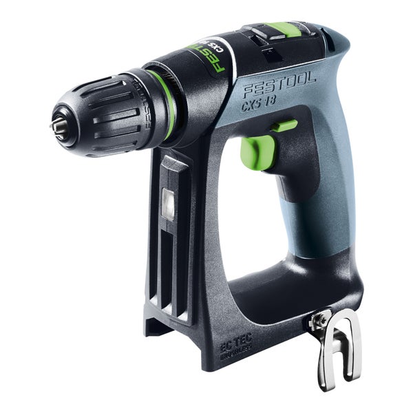Festool Akku-Bohrschrauber CXS 18 mit bürstenlosem Motor und ergonomischer C-Bauform.