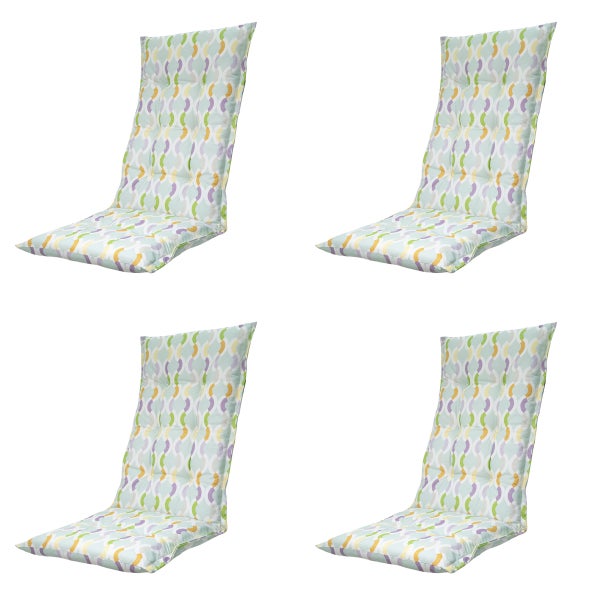 Hochlehnerauflage Trivia mint - Ca. 123x50 cm - 4er-Set