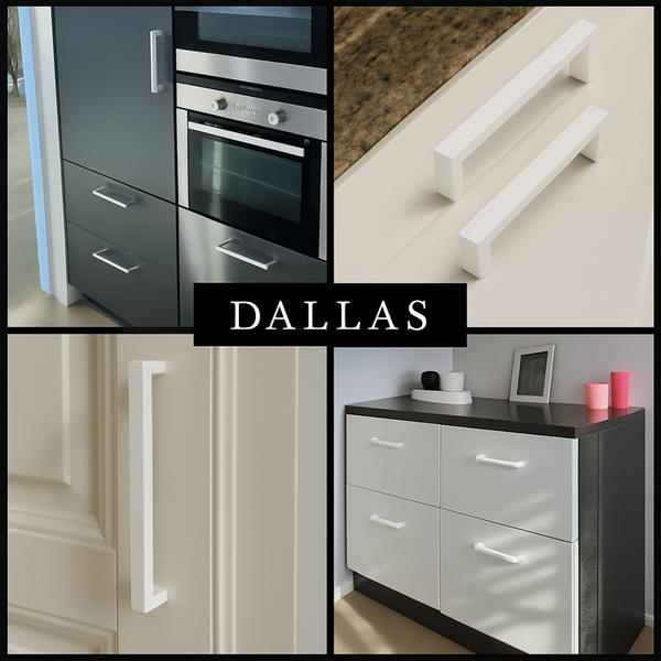 Möbelgriff Stangengriff Dallas lochabstand  192 mm Edelstahl Weiß 10 Stück