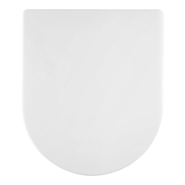 SCHÖNER WOHNEN-Kollektion WC-Sitz ANTUS WRAP, Weiß, Toilettendecken mit Absenkautomatik, Klodeckel kratzfest und keimarm, Klobrille inkl. Befestigungsmaterial