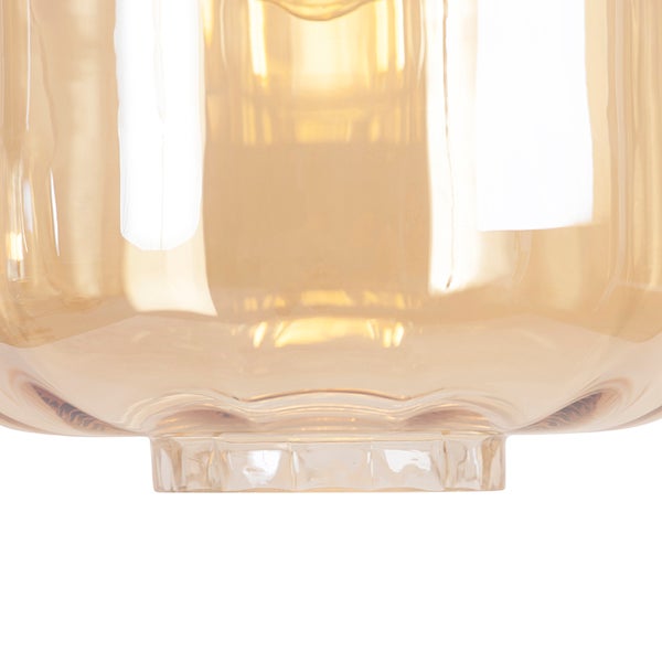 Detailansicht einer Lampenabdeckung aus Glas