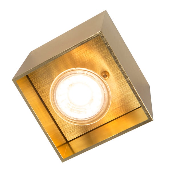 Eckige Wandleuchte mit Leuchtmittel