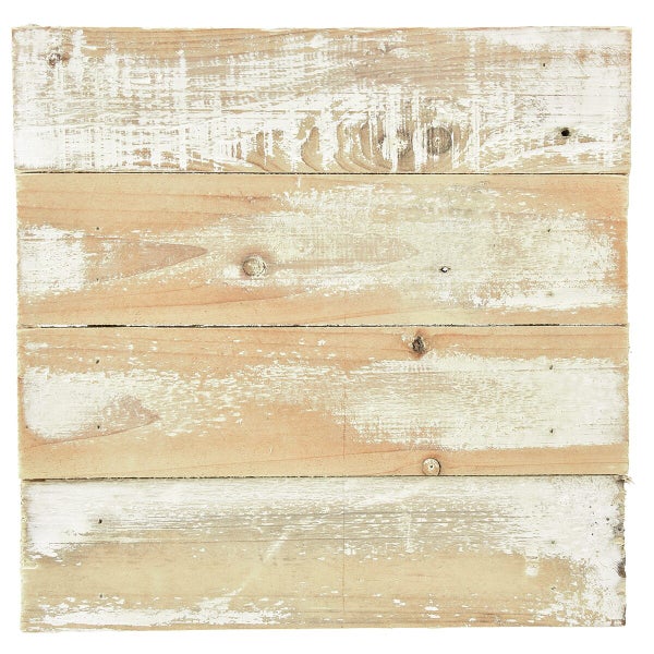 Quadratisches Wandpaneel aus Holz mit abgenutzter Oberflächenstruktur im Vintage Stil