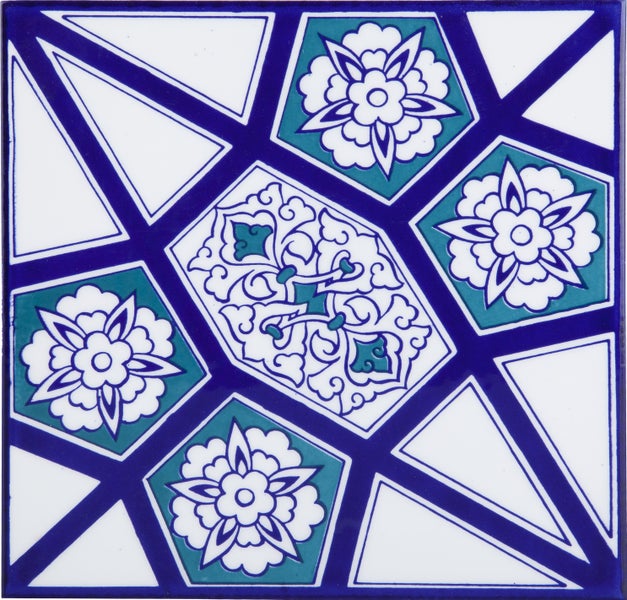 Dekorative Fliese mit floralem Muster