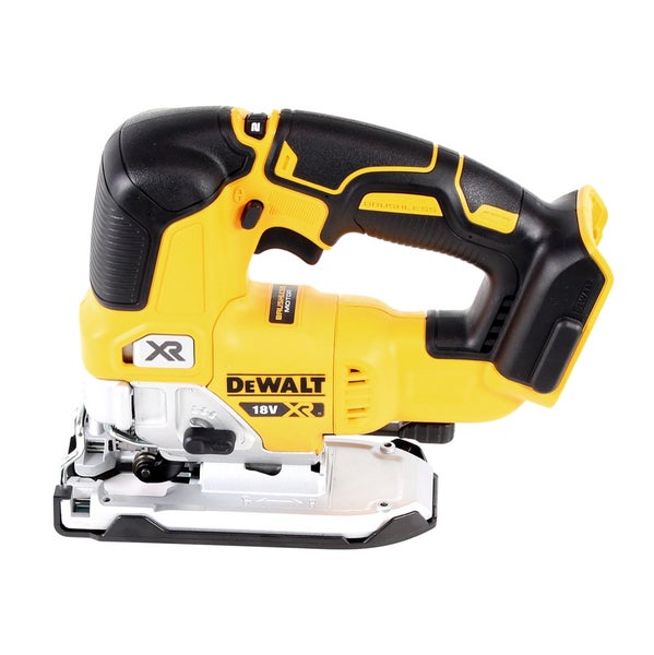 DeWalt Akku-Stichsäge 18 Volt XR mit bürstenlosem Motor, Seitenansicht ohne Akku.