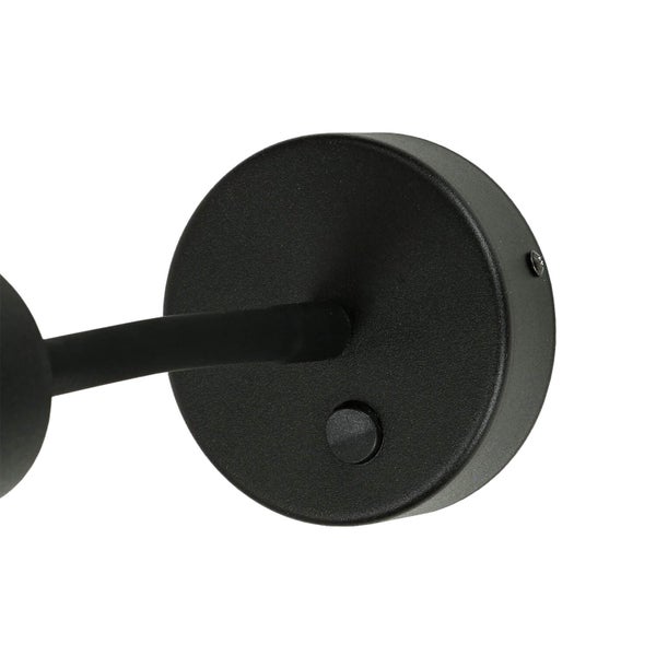 Schwarze Wandleuchte Detailansicht