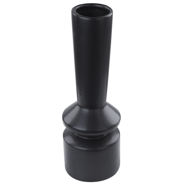 Blumenvase PEANIA Keramik 30 cm Schwarz