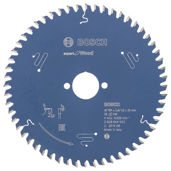 Bosch Kreissägeblatt Expert for Wood für Handkreissägen 184 x 30 x 2,6 mm 56 - 2608644043