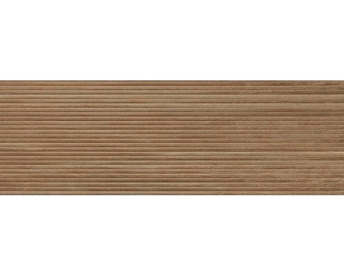 Holzfliese mit horizontalen Rillen