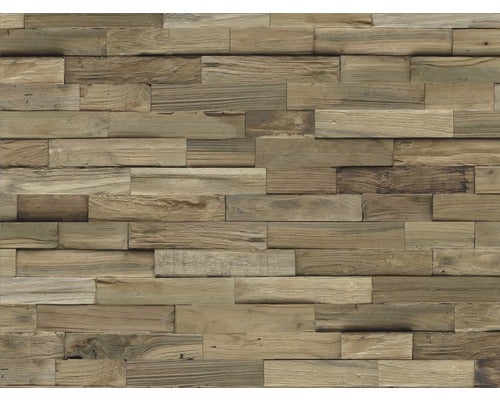 Holzverblender Teak Reclaimed Natur 20x50 cm