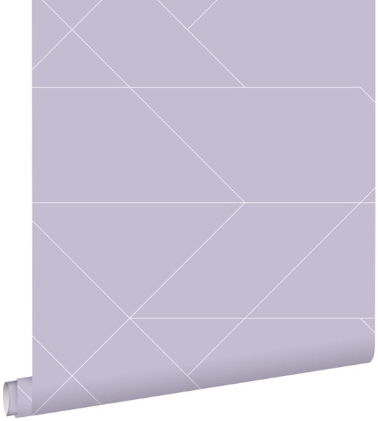 ESTAhome Tapete grafische Linien Violett - 0,53 x 10,05 m - 139574