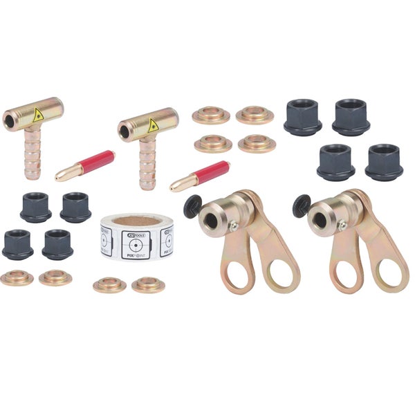 Werkzeugsatz für die Achsvermessung mit Lasertechnik