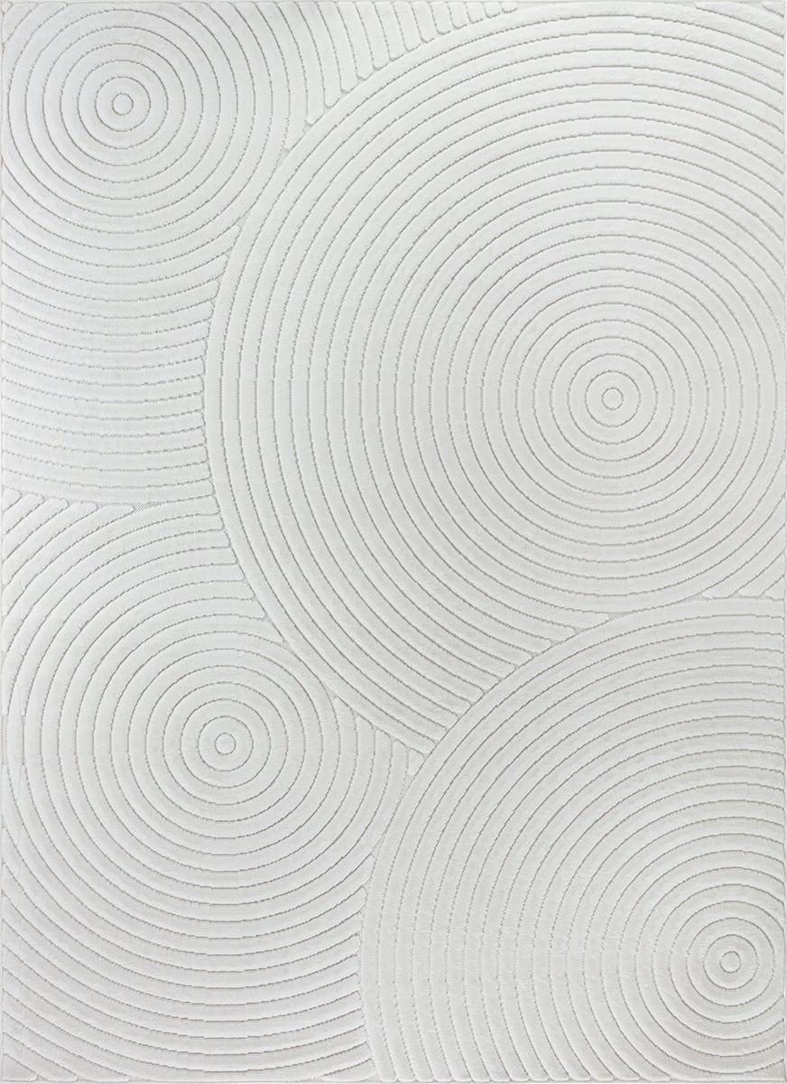 Moderner Skandinavischer Teppich für Innen-/Außenbereich - Weiß - 120x170cm - KOANA