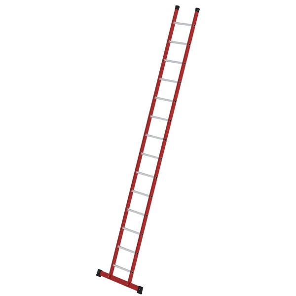 Günzburger Steigtechnik Sprossen-Anlegeleiter GFK/Alu mit Traverse 14 Sprossen - 035314