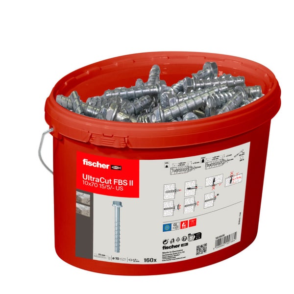 Fischer UltraCut FBS II Schrauben im Eimer
