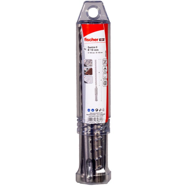 Fischer 5x Hammerbohrer Quattric II 10/100/165 XP5 - 549924