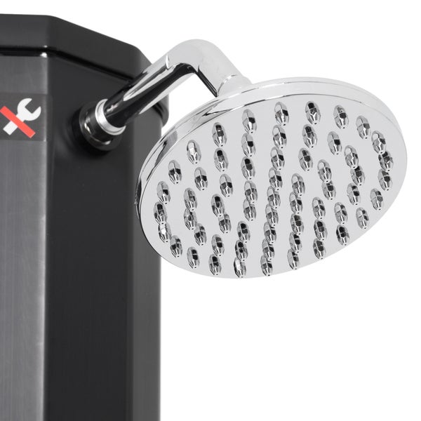 Regendusche mit rundem Duschkopf