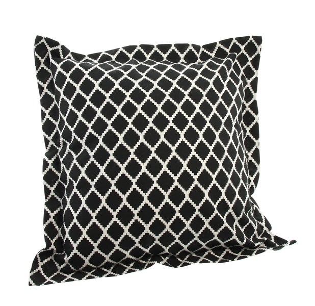 FRANK FLECHTWAREN | Kissenhülle Black & White, BAUMWOLLE, POLYESTER, 45 x 45 cm