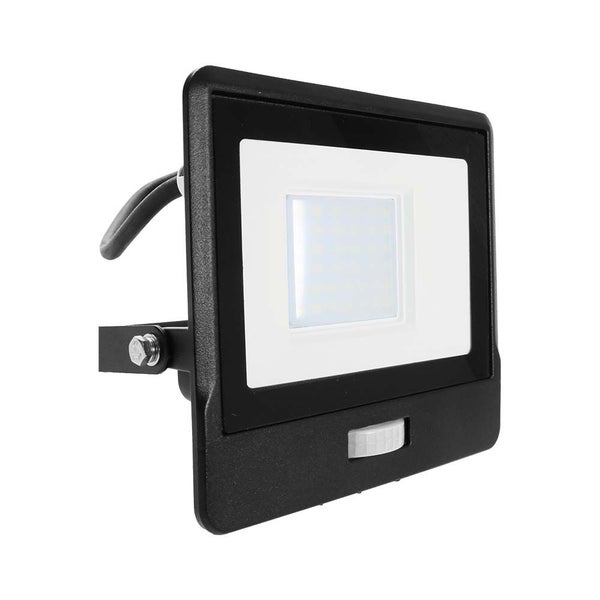 LED-Flutlichtstrahler mit PIR-Sensor - Schwarz - Samsung - IP65 - 30W - 2340 Lumen - 3000K - 5 Jahre