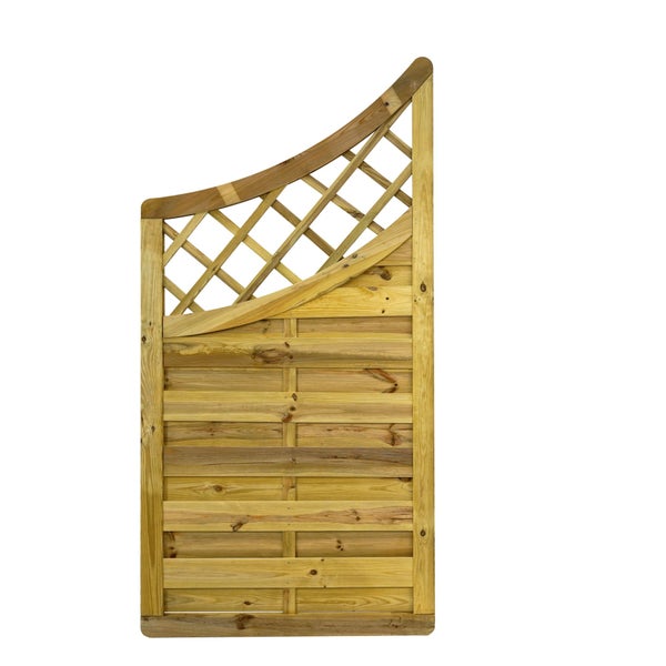 Holzzaun mit Lattenzaun-Element