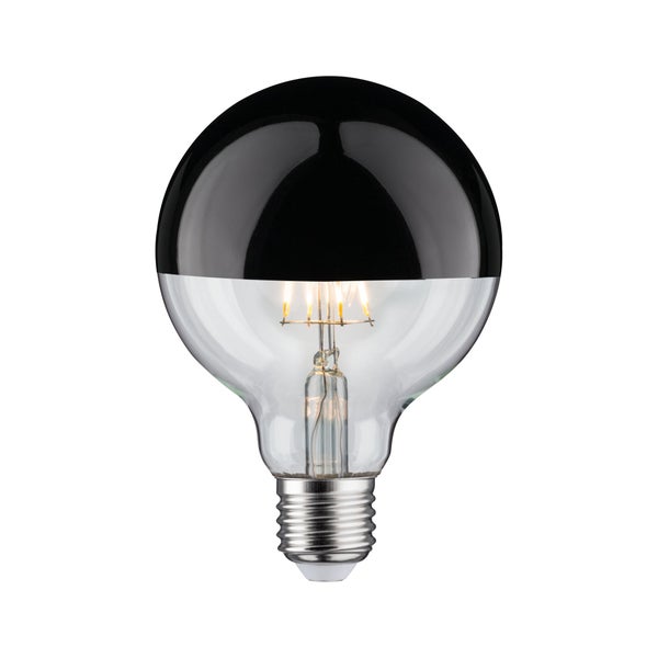 Modern Classic Edition Standard 230V LED Globe Kopfspiegel E27 G95 600lm 6,5W 2700K dimmbar Kopfspiegel Schwarzchrom