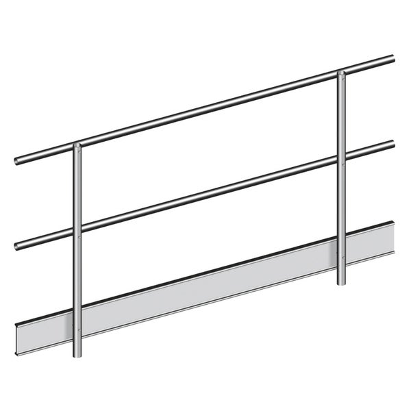 Geländer aus Metall mit zwei Stangen