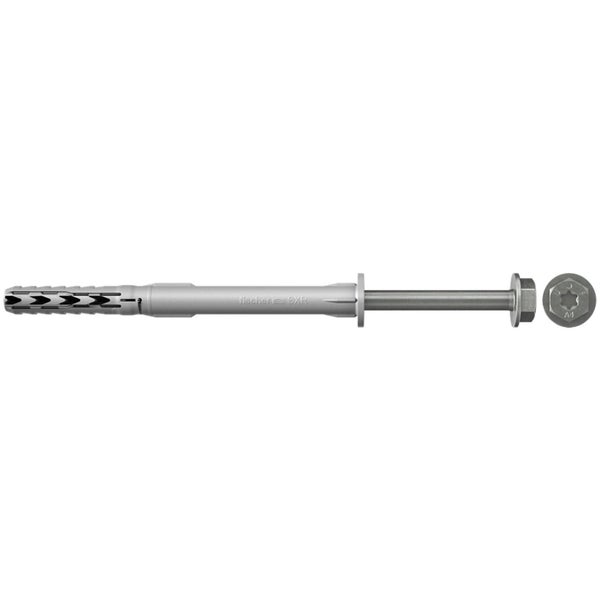 Fischer 50x Langschaftdübel SXR 10 x 200 mm FUS Sechskantschraube mit U-Scheibe nicht rostender Stahl A4 - 46362
