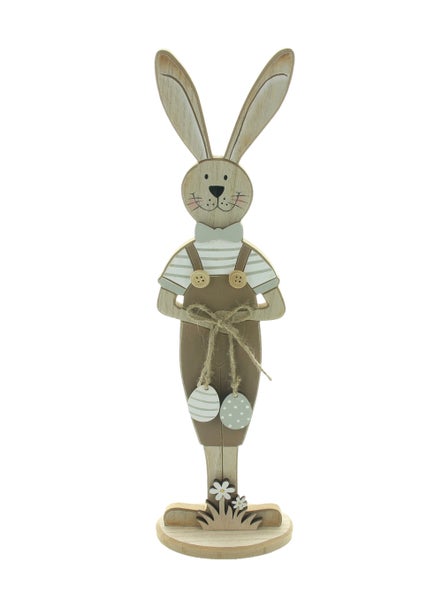 FRANK FLECHTWAREN|Hase Fridolin, 12 x 7 x 43 cm, MDF, JUTE