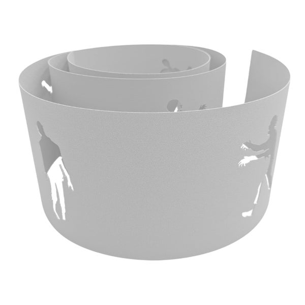 Pflanzgefäß mit Ausstanzungen von Zombie Motiven