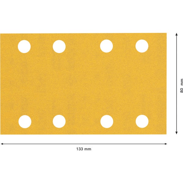 Bosch 10x Expert C470 Schleifpapier mit 8 Löchern für Schwingschleifer 80 x 133 mm G 240 - 2608900883