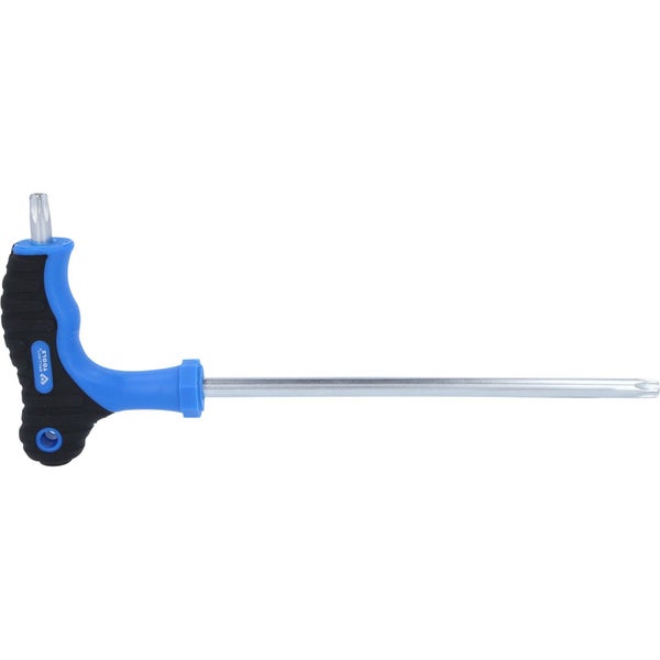 BRILLIANT TOOLS T-Griff-Torx® mit Stirnlochbohrung-Winkelstiftschlüssel T45 x 200 mm - BT041018