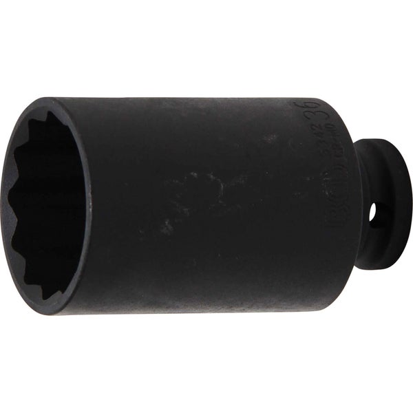 BGS Kraft-Steckschlüssel-Einsatz Zwölfkant Antrieb Innenvierkant 12,5 mm (1/2) SW 36 mm - 5342