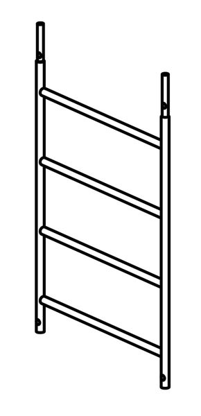Hymer Einzelteil Fahrgerüst Rahmenteil mit 4 Sprossen 0,8x1,15m