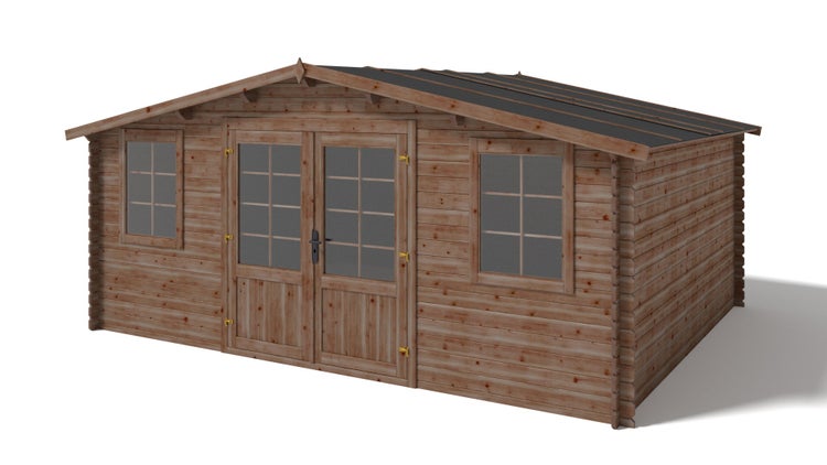 Gartenhaus, Gerätehaus 20m2 - 5x4m - 28mm - Imprägniert